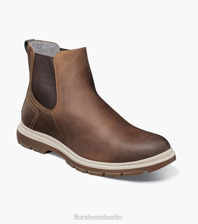 D280304 braunes Ch Schuhwerk Männer Florsheim Lookout Gore-Stiefel mit schlichter Zehenpartie
