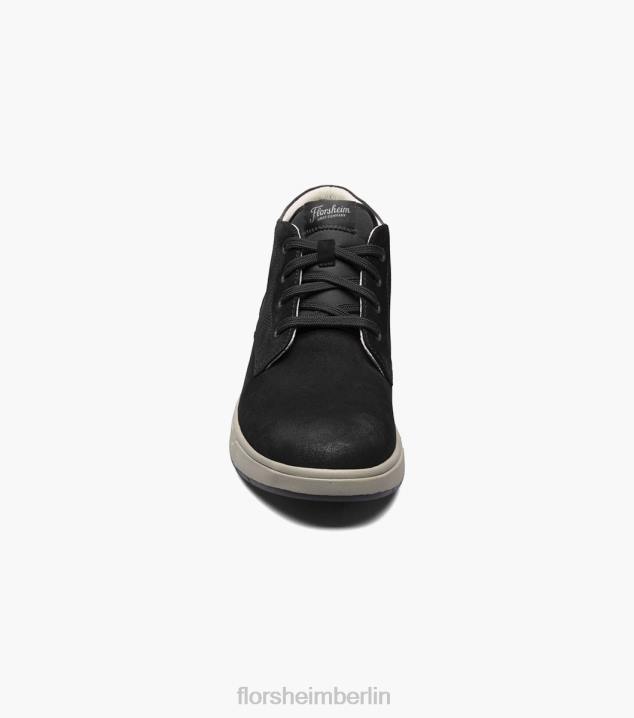 D28030 schwarzes Nubuk Schuhwerk Männer Florsheim Heist 2 Chukka-Stiefel mit schlichter Zehenpartie