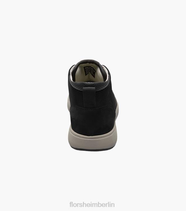 D28030 schwarzes Nubuk Schuhwerk Männer Florsheim Heist 2 Chukka-Stiefel mit schlichter Zehenpartie