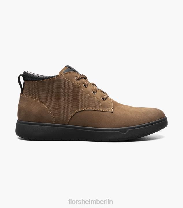 D28031 Mokka Schuhwerk Männer Florsheim Heist 2 Chukka-Stiefel mit schlichter Zehenpartie