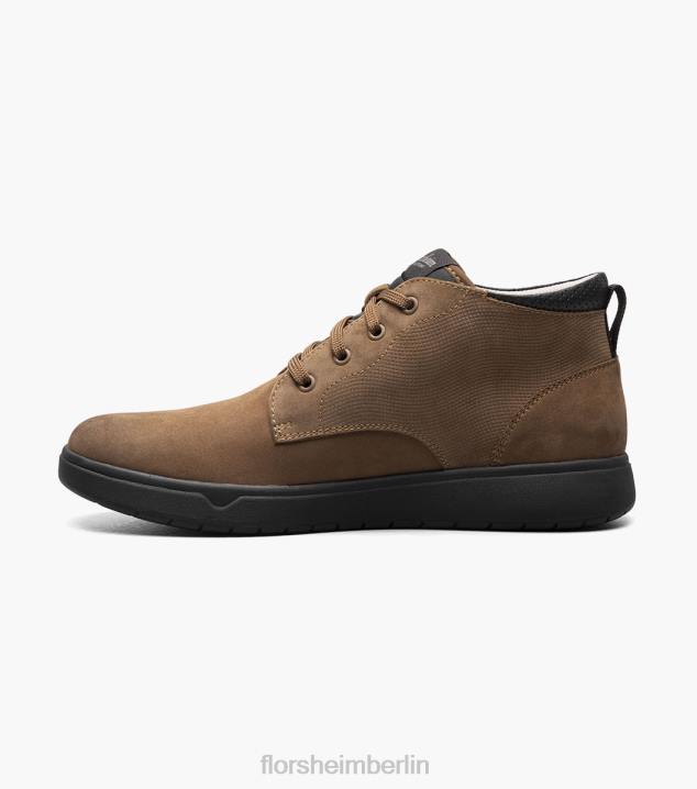D28031 Mokka Schuhwerk Männer Florsheim Heist 2 Chukka-Stiefel mit schlichter Zehenpartie