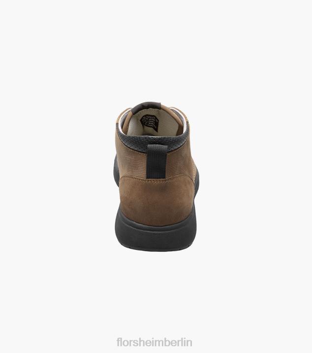 D28031 Mokka Schuhwerk Männer Florsheim Heist 2 Chukka-Stiefel mit schlichter Zehenpartie