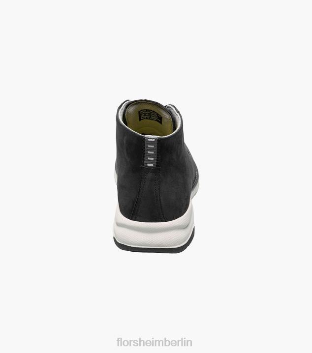 D28032 schwarzes Nubuk Schuhwerk Männer Florsheim Frenzi Chukka-Stiefel mit schlichter Zehenpartie