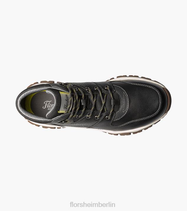 D280338 schwarz getrommelt Schuhwerk Männer Florsheim Xplor Moc Toe Wanderstiefel