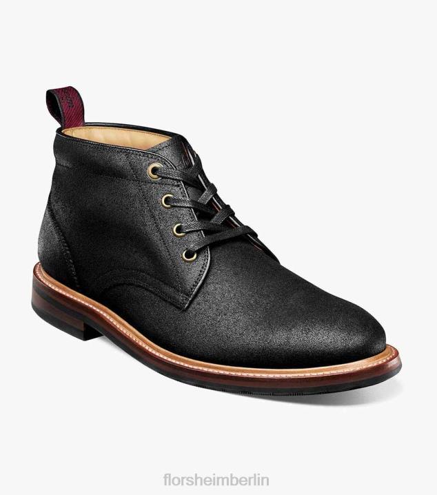 D280389 Ebenholz bedruckt Schuhwerk Männer Florsheim Foundry-Chukka-Stiefel mit schlichter Zehenpartie