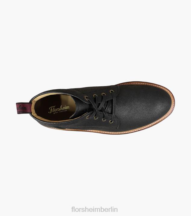 D280389 Ebenholz bedruckt Schuhwerk Männer Florsheim Foundry-Chukka-Stiefel mit schlichter Zehenpartie