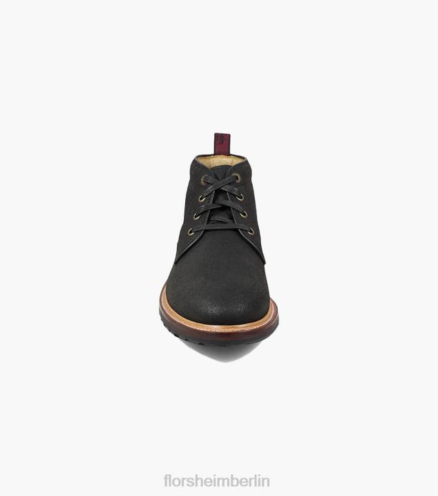 D280389 Ebenholz bedruckt Schuhwerk Männer Florsheim Foundry-Chukka-Stiefel mit schlichter Zehenpartie