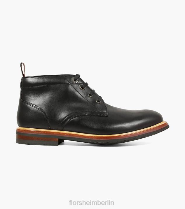 D280390 Schwarz Schuhwerk Männer Florsheim Foundry-Chukka-Stiefel mit schlichter Zehenpartie