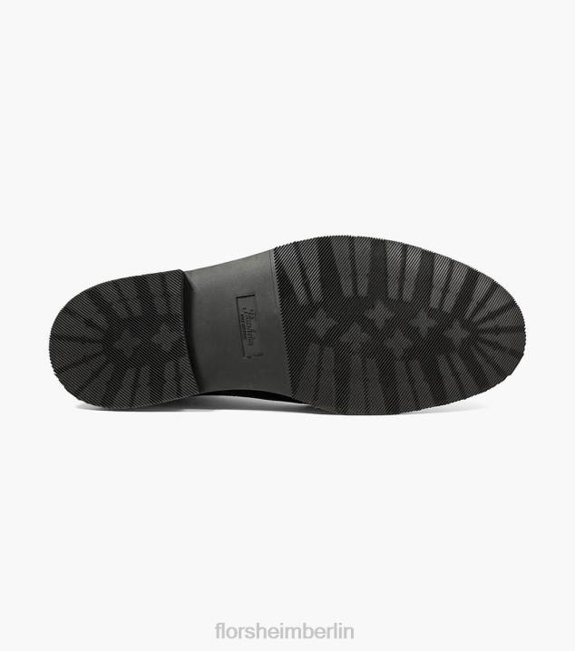 D280390 Schwarz Schuhwerk Männer Florsheim Foundry-Chukka-Stiefel mit schlichter Zehenpartie
