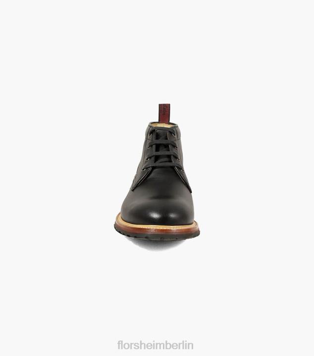 D280390 Schwarz Schuhwerk Männer Florsheim Foundry-Chukka-Stiefel mit schlichter Zehenpartie