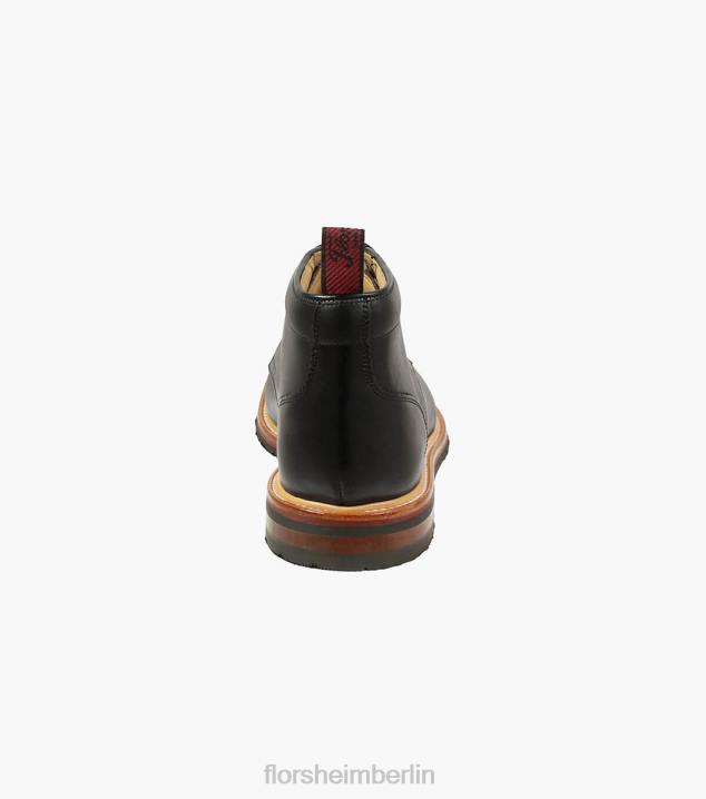 D280390 Schwarz Schuhwerk Männer Florsheim Foundry-Chukka-Stiefel mit schlichter Zehenpartie