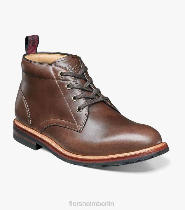 D280391 braun Schuhwerk Männer Florsheim Foundry-Chukka-Stiefel mit schlichter Zehenpartie