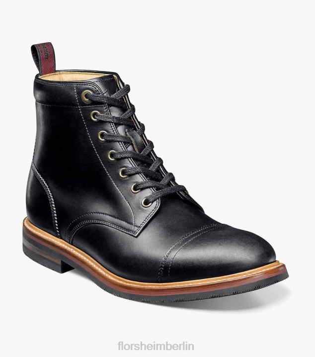 D280392 Schwarz Schuhwerk Männer Florsheim Foundry-Stiefel mit Zehenkappe
