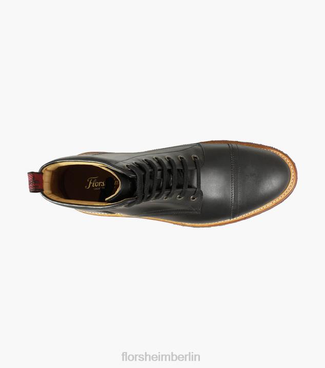 D280392 Schwarz Schuhwerk Männer Florsheim Foundry-Stiefel mit Zehenkappe