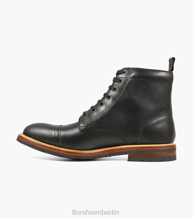 D280392 Schwarz Schuhwerk Männer Florsheim Foundry-Stiefel mit Zehenkappe
