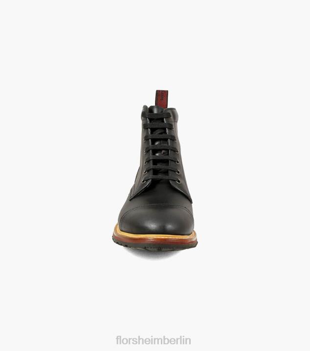 D280392 Schwarz Schuhwerk Männer Florsheim Foundry-Stiefel mit Zehenkappe