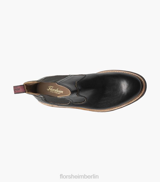 D280393 Schwarz Schuhwerk Männer Florsheim Foundry Gore-Stiefel mit schlichter Zehenpartie