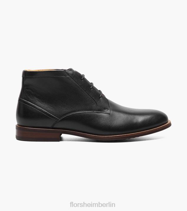 D28057 Schwarz Schuhwerk Männer Florsheim Rucci-Chukka-Stiefel mit schlichter Zehenpartie