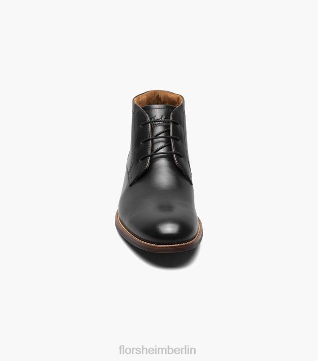 D28057 Schwarz Schuhwerk Männer Florsheim Rucci-Chukka-Stiefel mit schlichter Zehenpartie