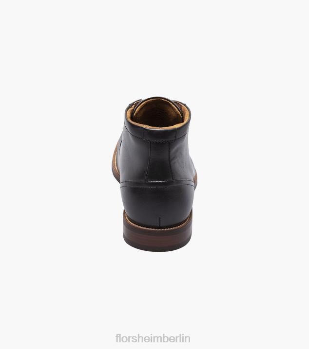D28057 Schwarz Schuhwerk Männer Florsheim Rucci-Chukka-Stiefel mit schlichter Zehenpartie