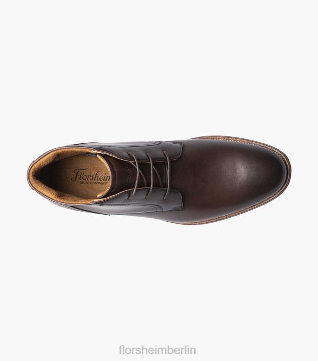 D28058 braun Schuhwerk Männer Florsheim Rucci-Chukka-Stiefel mit schlichter Zehenpartie