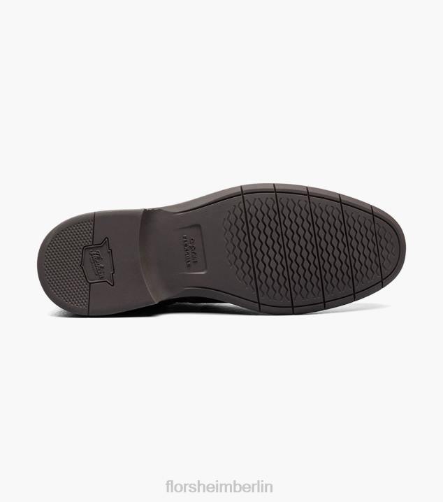 D28059 braunes Ch Schuhwerk Männer Florsheim Norwalk-Stiefel mit seitlichem Reißverschluss und schlichter Zehenpartie