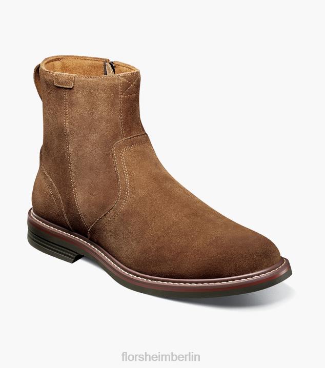 D28060 Mokka Schuhwerk Männer Florsheim Norwalk-Stiefel mit seitlichem Reißverschluss und schlichter Zehenpartie