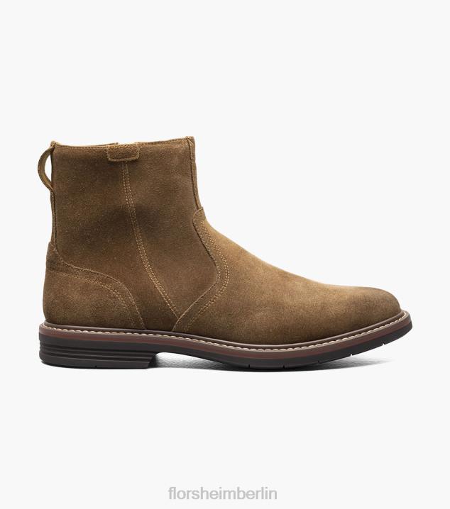 D28060 Mokka Schuhwerk Männer Florsheim Norwalk-Stiefel mit seitlichem Reißverschluss und schlichter Zehenpartie