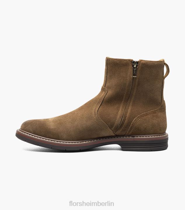 D28060 Mokka Schuhwerk Männer Florsheim Norwalk-Stiefel mit seitlichem Reißverschluss und schlichter Zehenpartie