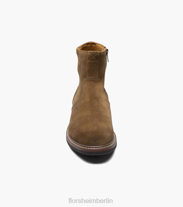 D28060 Mokka Schuhwerk Männer Florsheim Norwalk-Stiefel mit seitlichem Reißverschluss und schlichter Zehenpartie