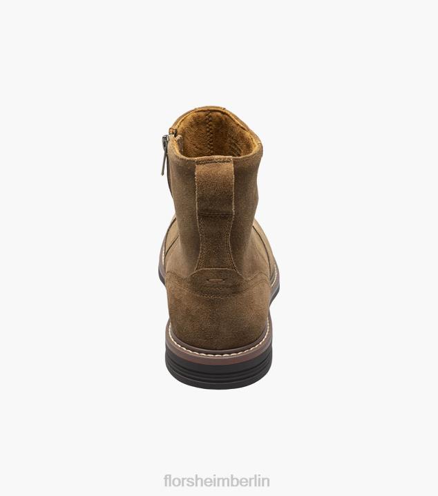 D28060 Mokka Schuhwerk Männer Florsheim Norwalk-Stiefel mit seitlichem Reißverschluss und schlichter Zehenpartie