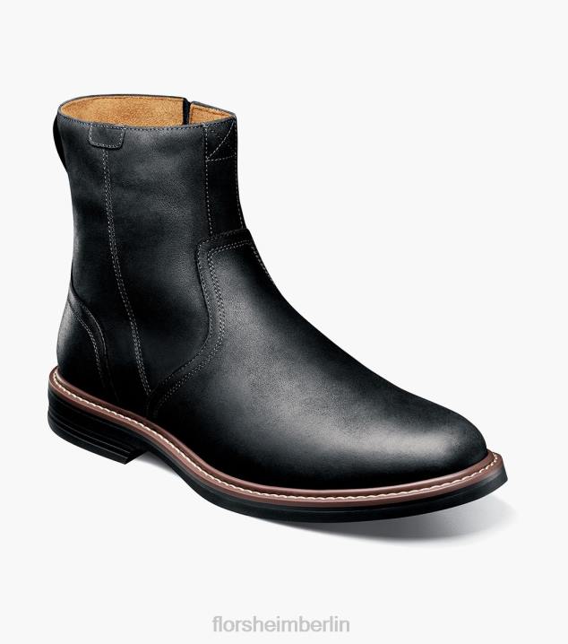 D28061 schwarzes Ch Schuhwerk Männer Florsheim Norwalk-Stiefel mit seitlichem Reißverschluss und schlichter Zehenpartie