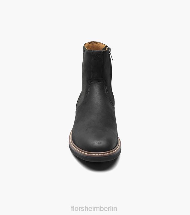 D28061 schwarzes Ch Schuhwerk Männer Florsheim Norwalk-Stiefel mit seitlichem Reißverschluss und schlichter Zehenpartie