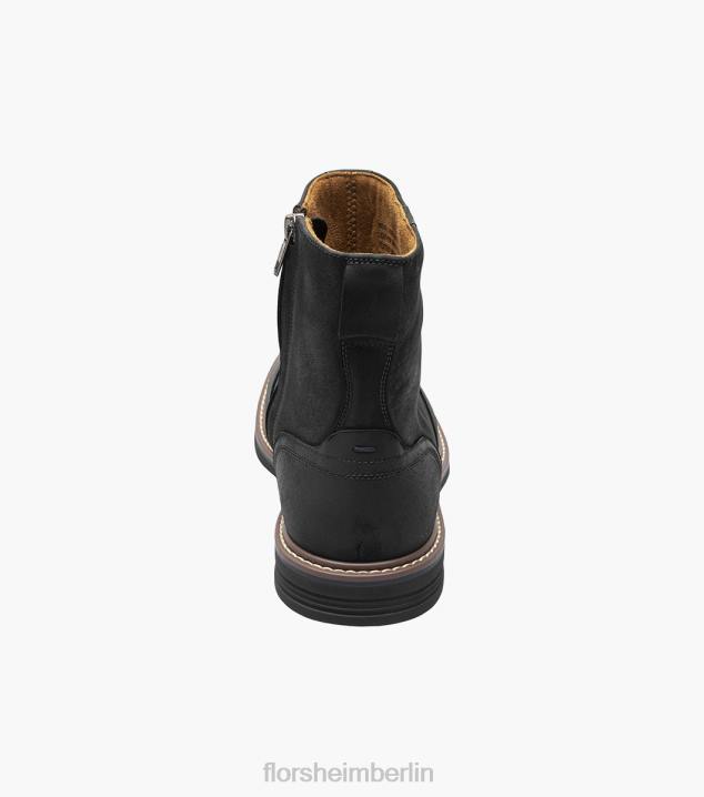 D28061 schwarzes Ch Schuhwerk Männer Florsheim Norwalk-Stiefel mit seitlichem Reißverschluss und schlichter Zehenpartie