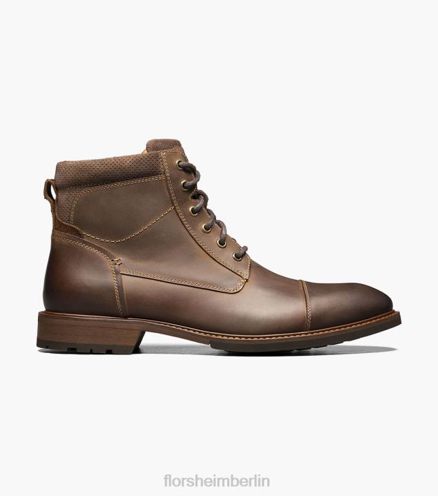 D28072 braunes Ch Schuhwerk Männer Florsheim Chalet-Schnürstiefel mit Kappenkappe