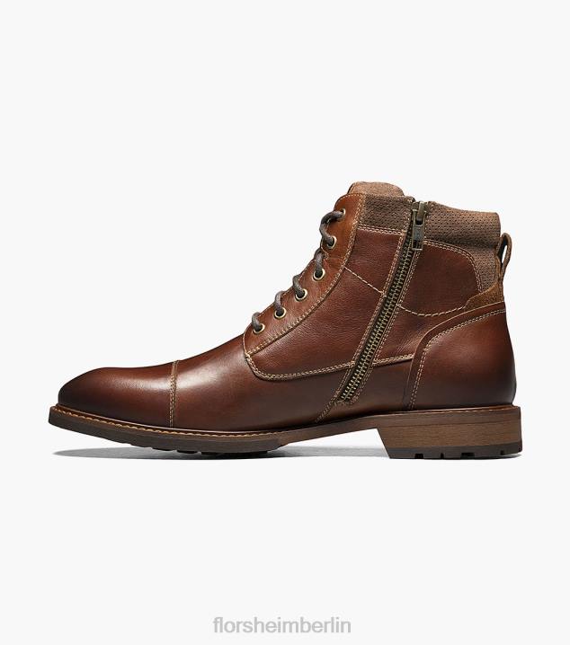D28073 Kastanie Schuhwerk Männer Florsheim Chalet-Schnürstiefel mit Kappenkappe