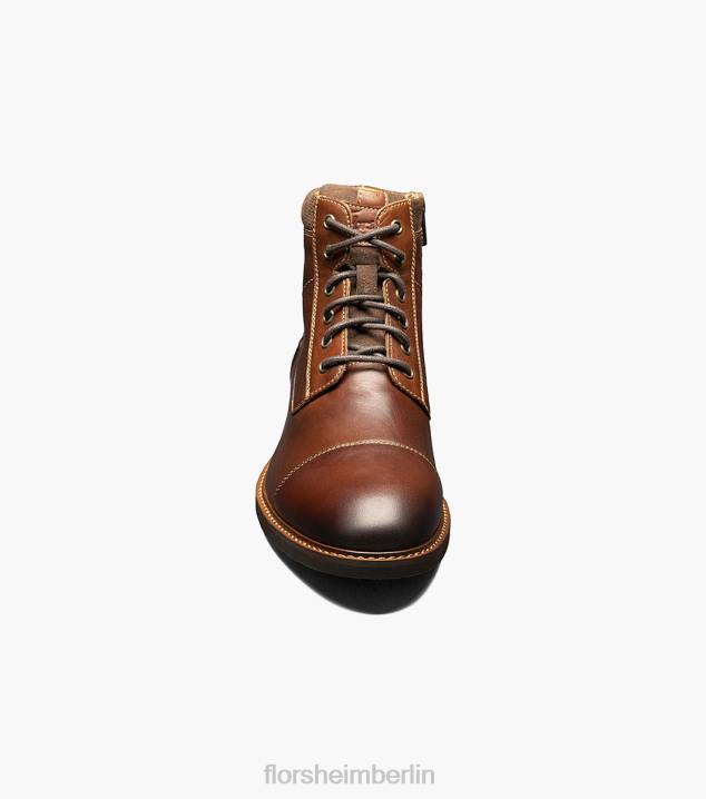 D28073 Kastanie Schuhwerk Männer Florsheim Chalet-Schnürstiefel mit Kappenkappe