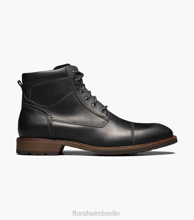 D28074 schwarzes Ch Schuhwerk Männer Florsheim Chalet-Schnürstiefel mit Kappenkappe