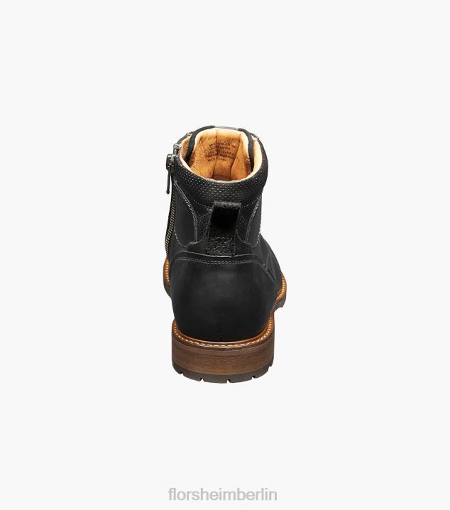 D28074 schwarzes Ch Schuhwerk Männer Florsheim Chalet-Schnürstiefel mit Kappenkappe