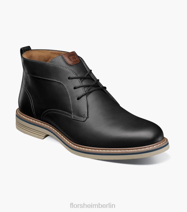 D28075 schwarzes Ch Schuhwerk Männer Florsheim Norwalk Chukka-Stiefel mit schlichter Zehenpartie