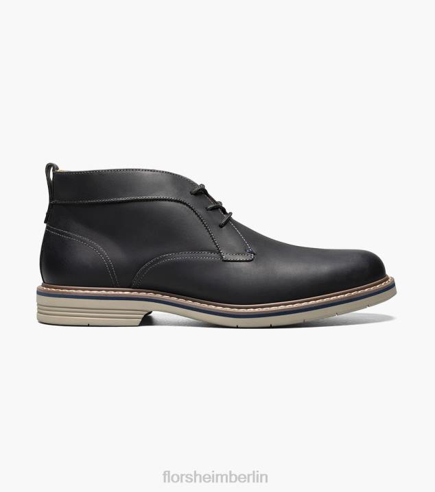 D28075 schwarzes Ch Schuhwerk Männer Florsheim Norwalk Chukka-Stiefel mit schlichter Zehenpartie