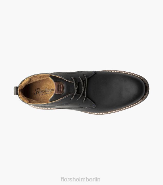 D28075 schwarzes Ch Schuhwerk Männer Florsheim Norwalk Chukka-Stiefel mit schlichter Zehenpartie