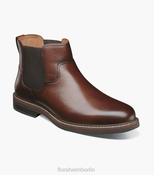 D28077 Cognac fiel Schuhwerk Männer Florsheim Norwalk Gore-Stiefel mit schlichter Zehenpartie