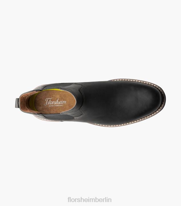 D28078 schwarzes Ch Schuhwerk Männer Florsheim Norwalk Gore-Stiefel mit schlichter Zehenpartie