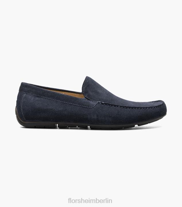 D280100 marineblaues Wildleder Schuhwerk Männer Florsheim Talladega Moc Toe venezianischer Fahrer