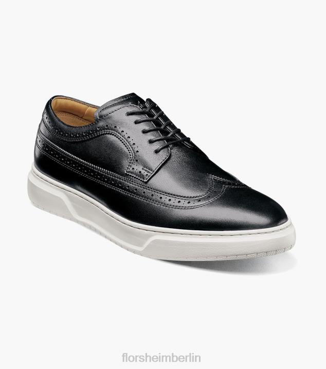 D280109 Schwarz Schuhwerk Männer Florsheim Erstklassiger Wingtip-Schnürsneaker
