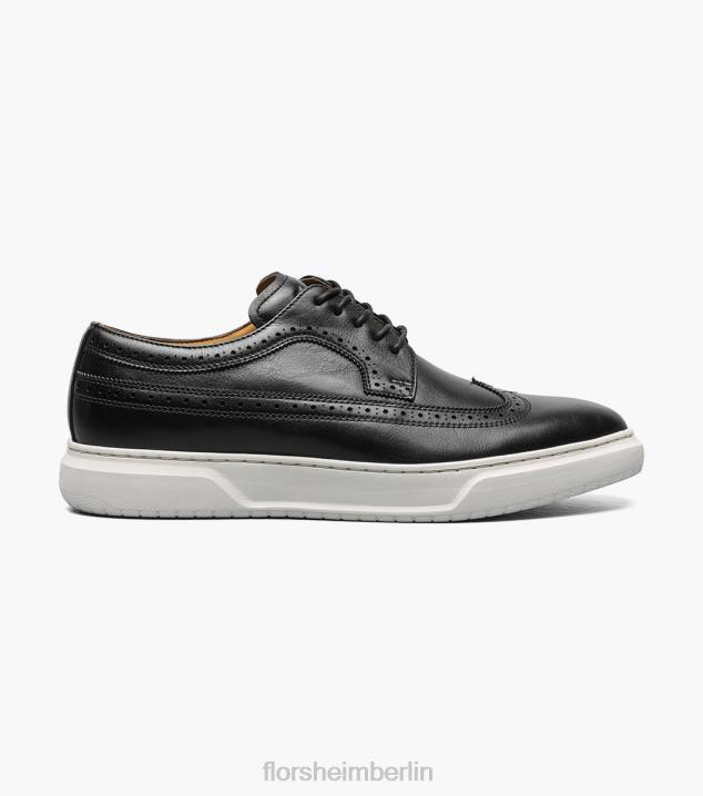 D280109 Schwarz Schuhwerk Männer Florsheim Erstklassiger Wingtip-Schnürsneaker