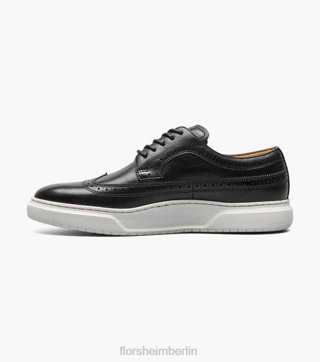 D280109 Schwarz Schuhwerk Männer Florsheim Erstklassiger Wingtip-Schnürsneaker