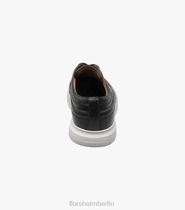 D280109 Schwarz Schuhwerk Männer Florsheim Erstklassiger Wingtip-Schnürsneaker