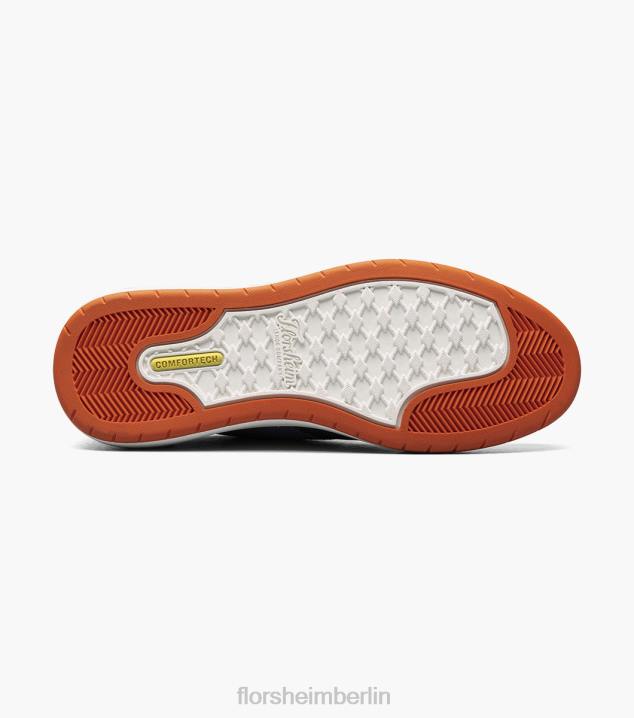 D28016 Blau Schuhwerk Männer Florsheim Heist 1 gestrickter 6-Loch-Sneaker mit Spitze bis zur Zehenpartie